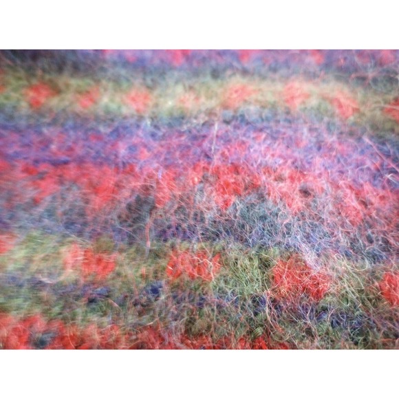 Colleen Steedman Mohair Cardigan Blue Red Bottom Collar Boys ?4T Sweater - Picture 4 of 8